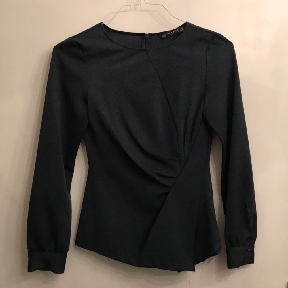 Dk green Zara blouse